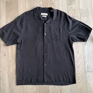 Tommy Bahama Men's Black Casual Button Down Shirt